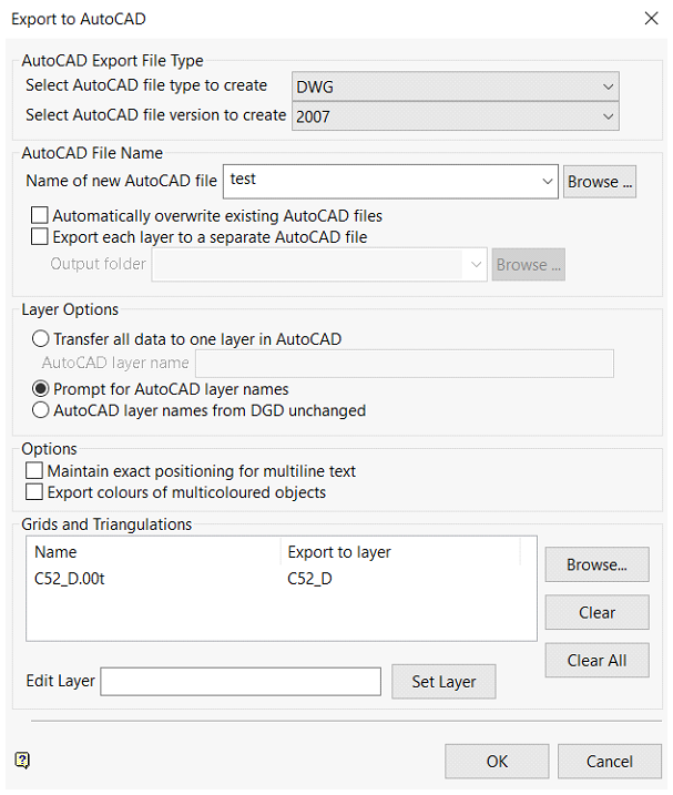 Importing triangulations from Vulcan to 3D-Dig