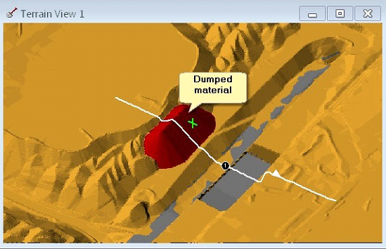 Rehandle - topography after excavation and dumping