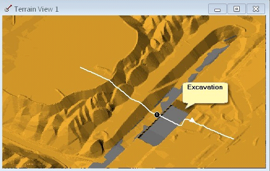 Rehandle - topography after excavation and dumping